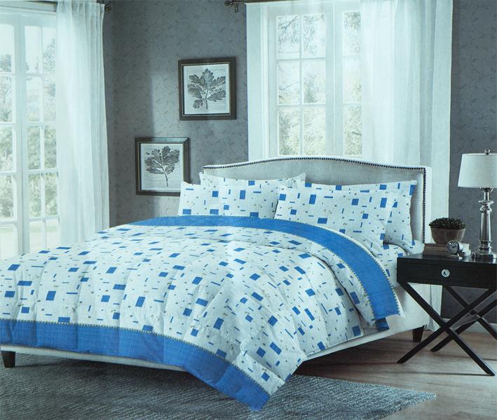 Комплект постельного белья Happy Night Синие квадраты