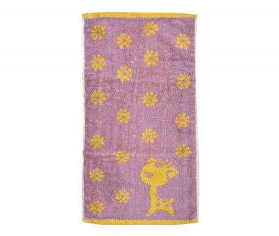 Полотенце детское махровое 25х50 Жираф Розовый
