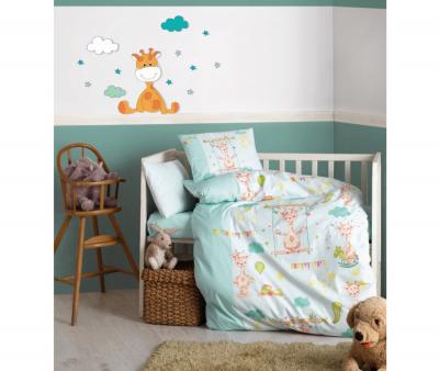 Комплект постельного белья детский Коттон Бокс в кроватку Zurafa Yesil