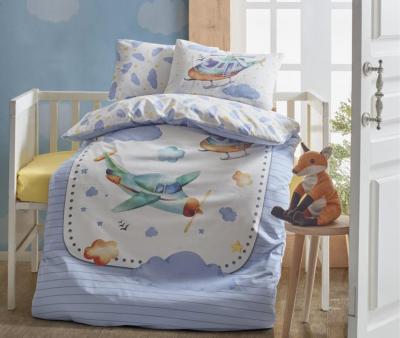 Комплект постельного белья детский Коттон Бокс в кроватку Air Plane Mavi