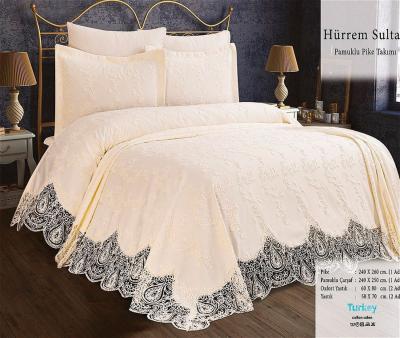 Комплект постельного белья Lotus Home+покрывало Hurrem Sultan Milky