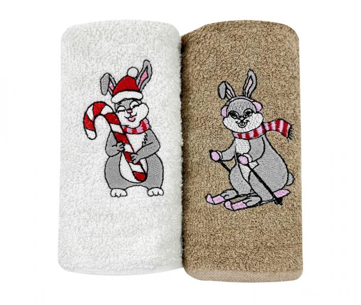 Комплект махровых полотенец Кролики 30х50-2 шт комплект 2