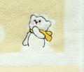Полотенце детское махровое 25х50 Полярный мишка Жёлтый