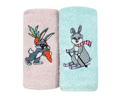 Комплект махровых полотенец Кролики 30х50-2 шт комплект 3