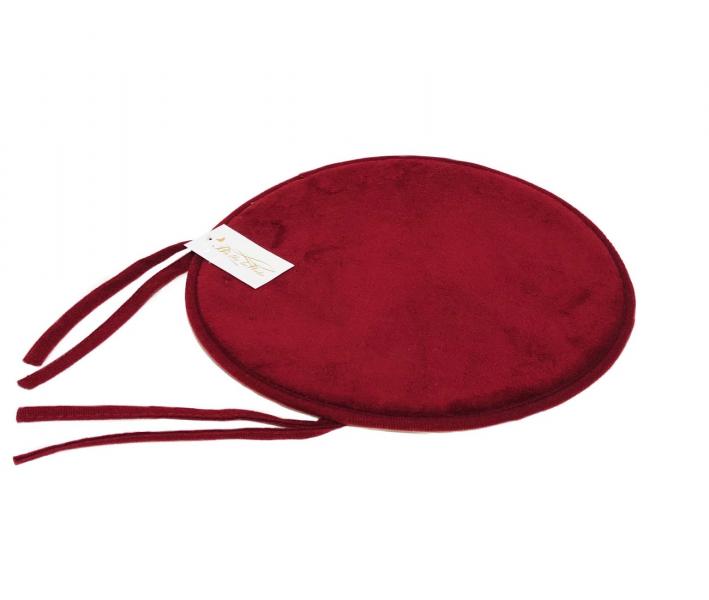 Подушка круг с пеной на стул Красный